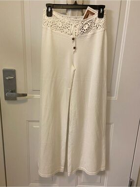 Sincerely Jules Crochet-Waist Wide-Leg Pants